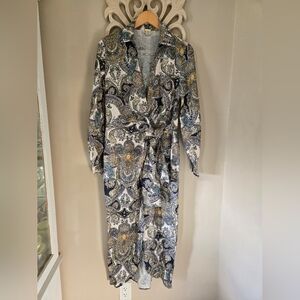 Magaschoni Linen Midi Dress Size 8